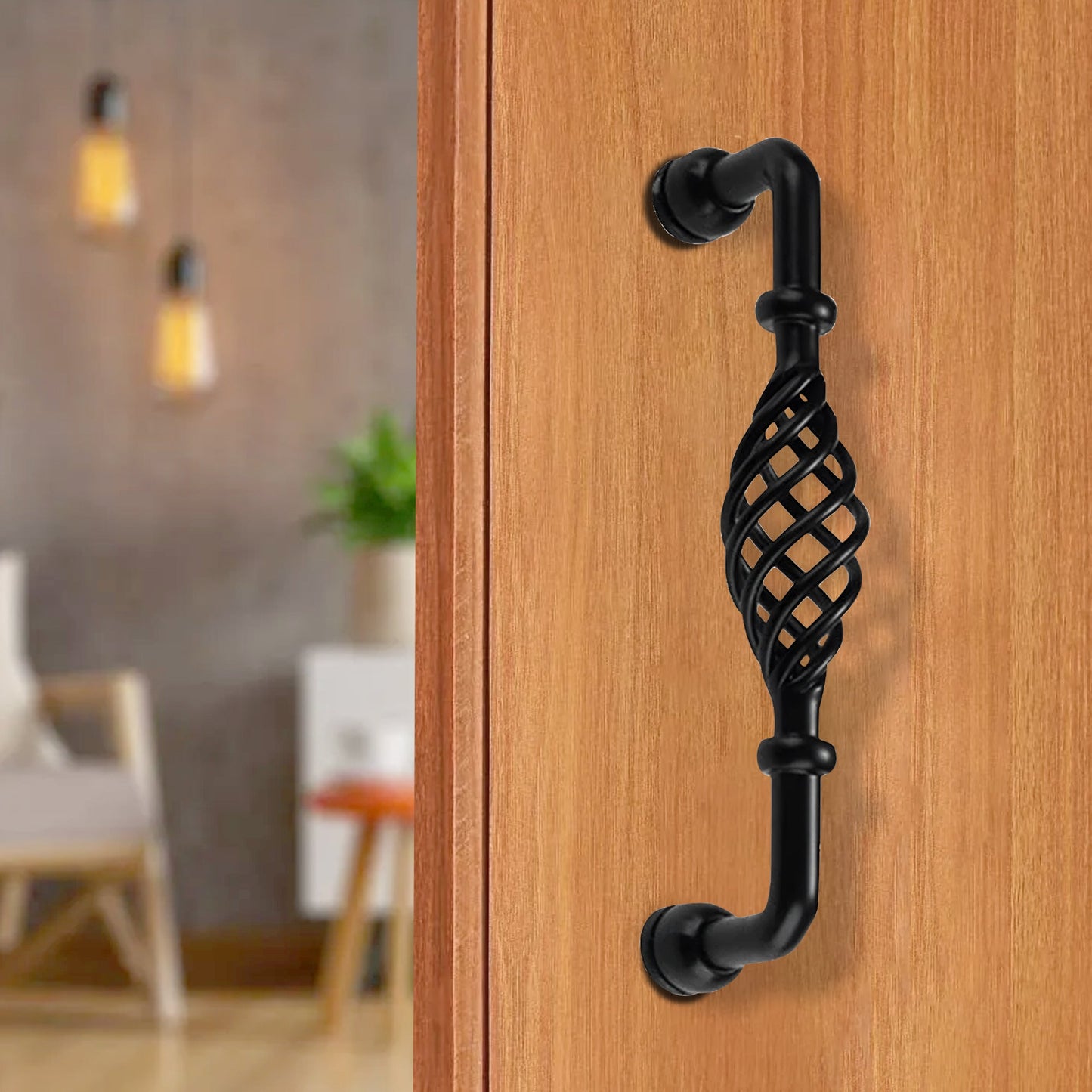 Modern Kitchen Cabinet - Drawer Pulls & Door Furniture Handles in Black ~1330-0