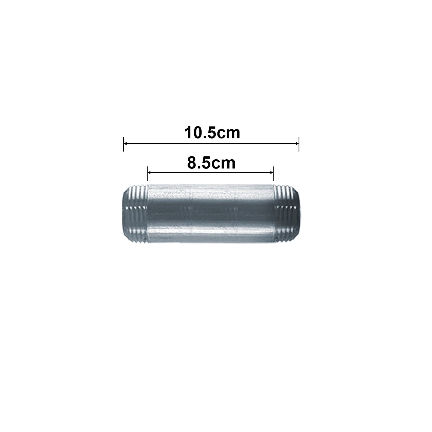 10.5cm ¾ BSP Galvanized MALLEABLE Tubing Iron threaded Pipe Fittings ~1162-3