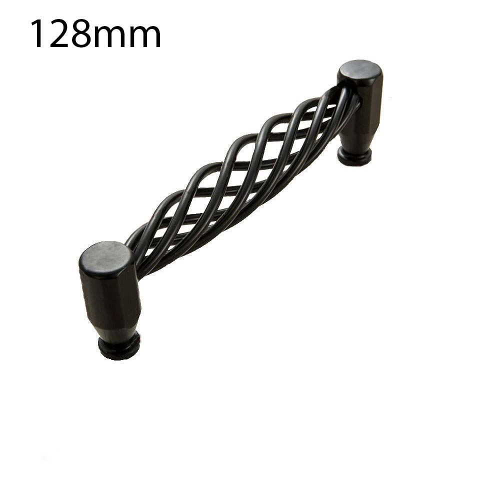 Modern Kitchen Cabinet - Drawer Pulls & Door Furniture Handles in Black ~1330-9