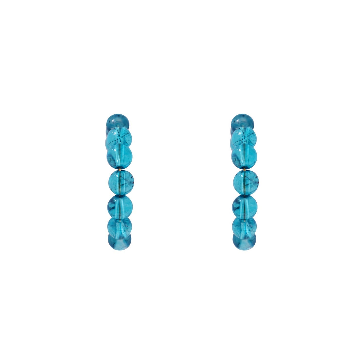 Blue bubblegum hoop earrings, statement accessories, playful earrings | by lovedbynlanla