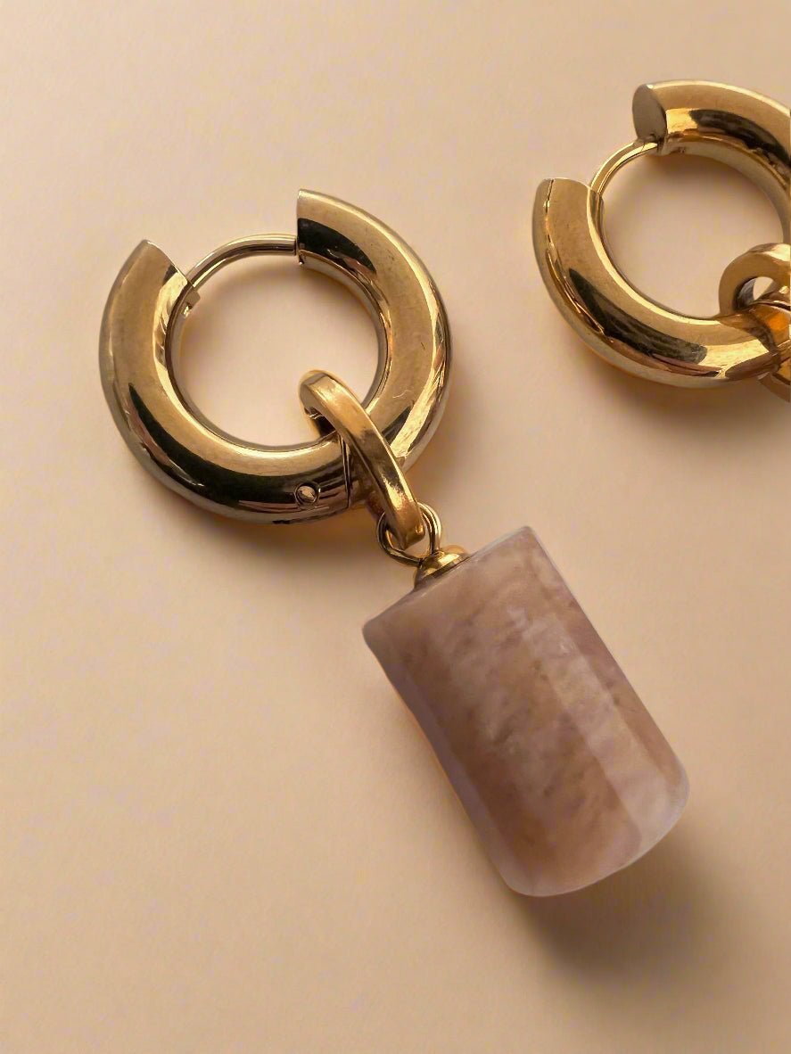 Gemstone Chubby Hoops