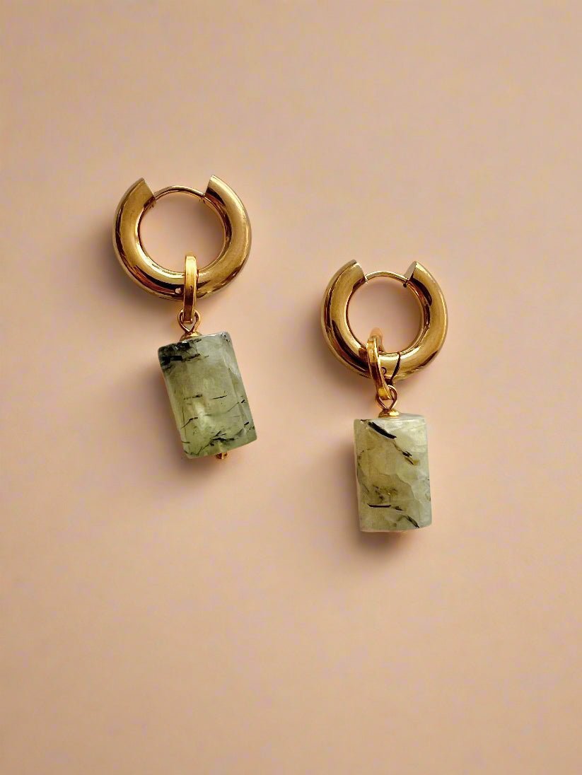 Gemstone Chubby Hoops