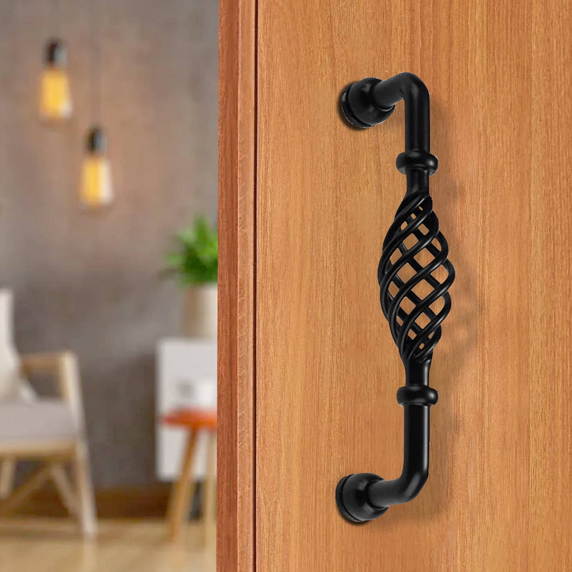 Modern Kitchen Cabinet - Drawer Pulls & Door Furniture Handles in Black ~1330-0