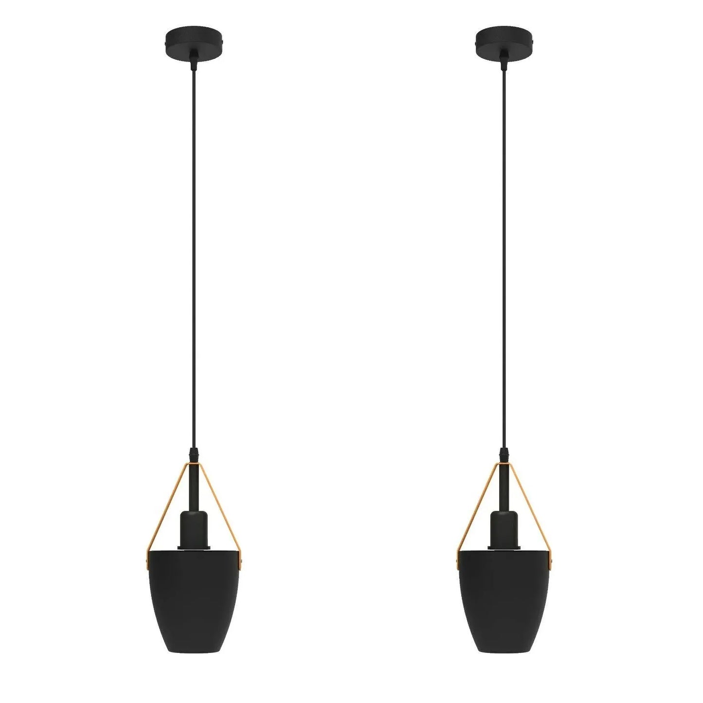 2 Pack Vintage Pendant Ceiling Light Black~4352-5