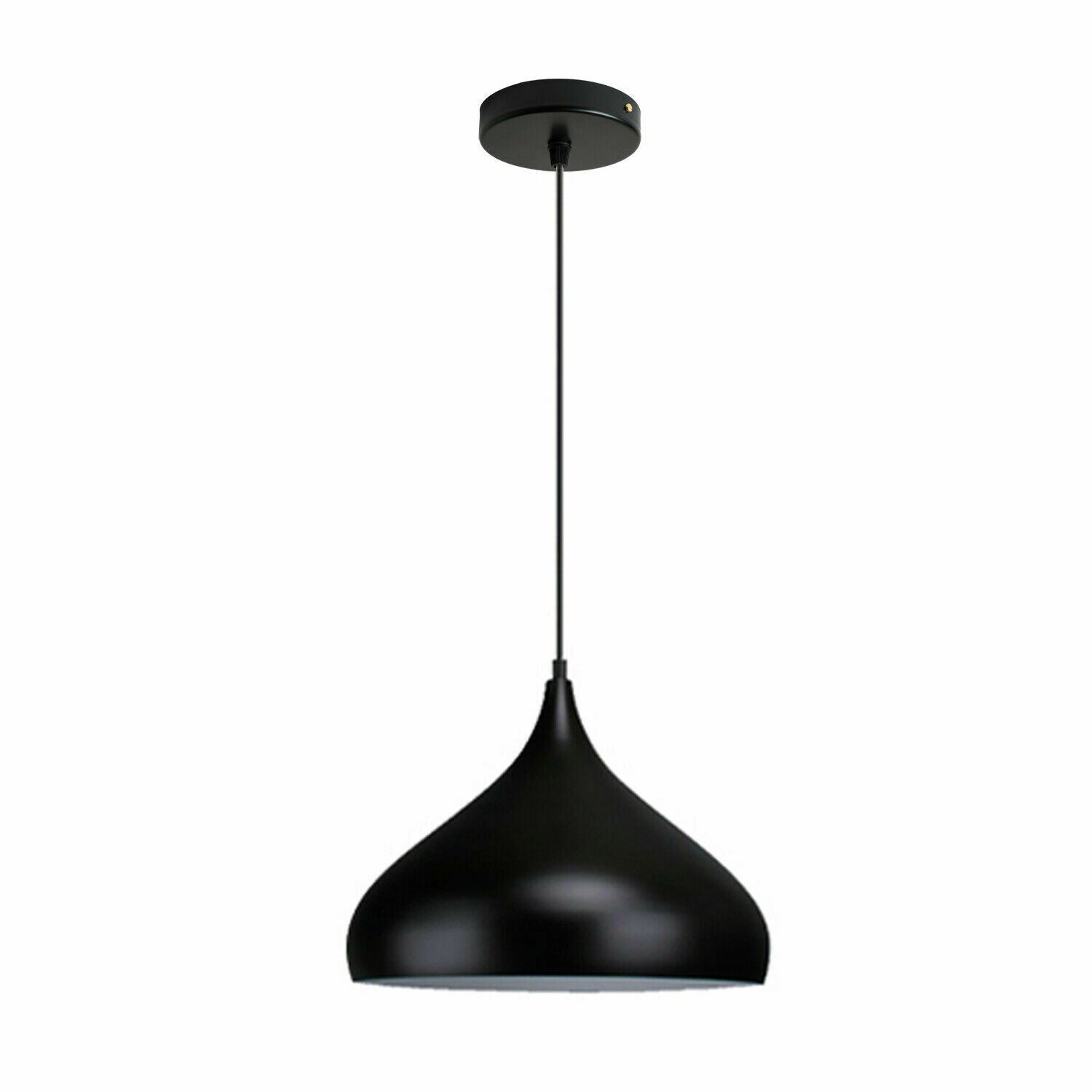 Industrial Black Ceiling Pendant Light Metal Shade | 95cm Adjustable Cable ~1354-7