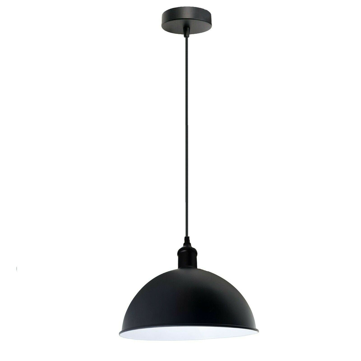Industrial Black Ceiling Pendant Light Metal Shade | 95cm Adjustable Cable ~1354-9