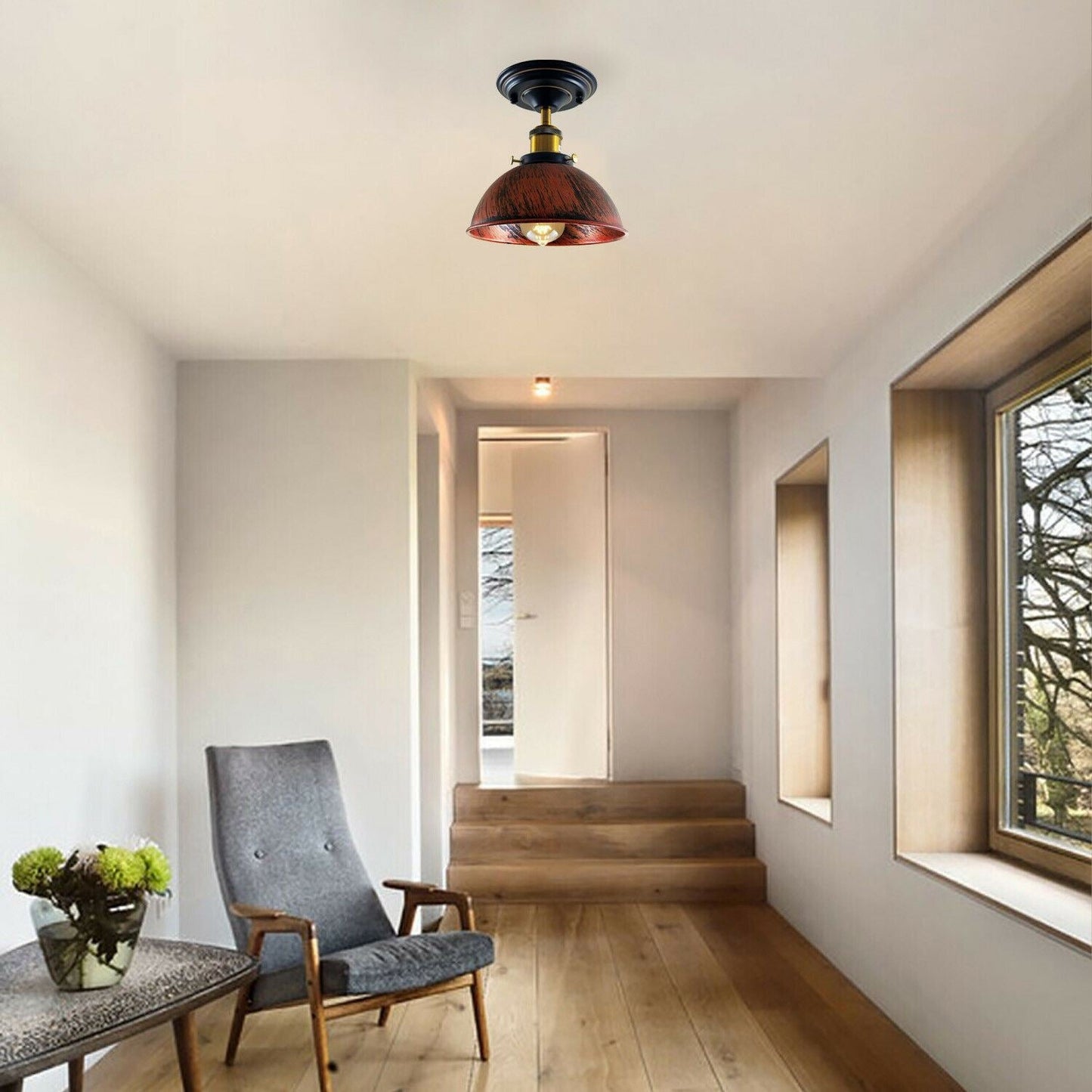 Industrial Ceiling lights Flush Mount Dome Shade~1234-3