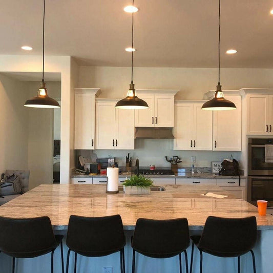 Industrial Black Ceiling Pendant Light Metal Shade | 95cm Adjustable Cable ~1354-0