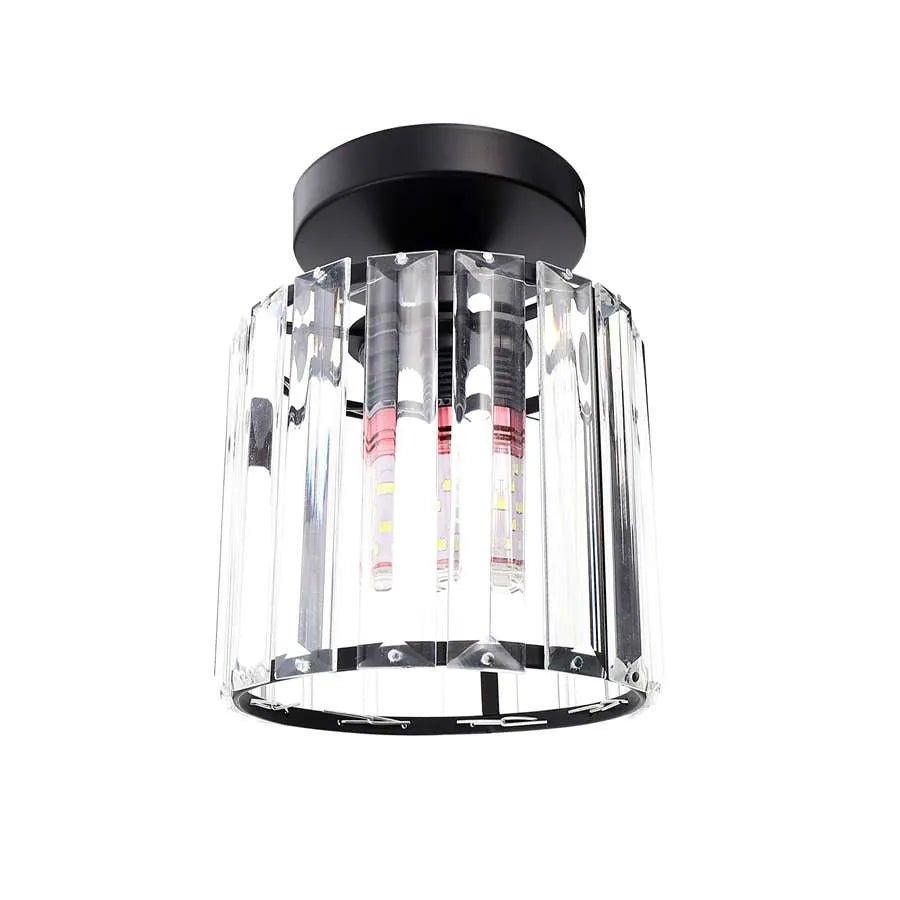 Crystal Semi Flush E27 Ceiling Light Fixture Round Fitting Chandelier Lamp~4505