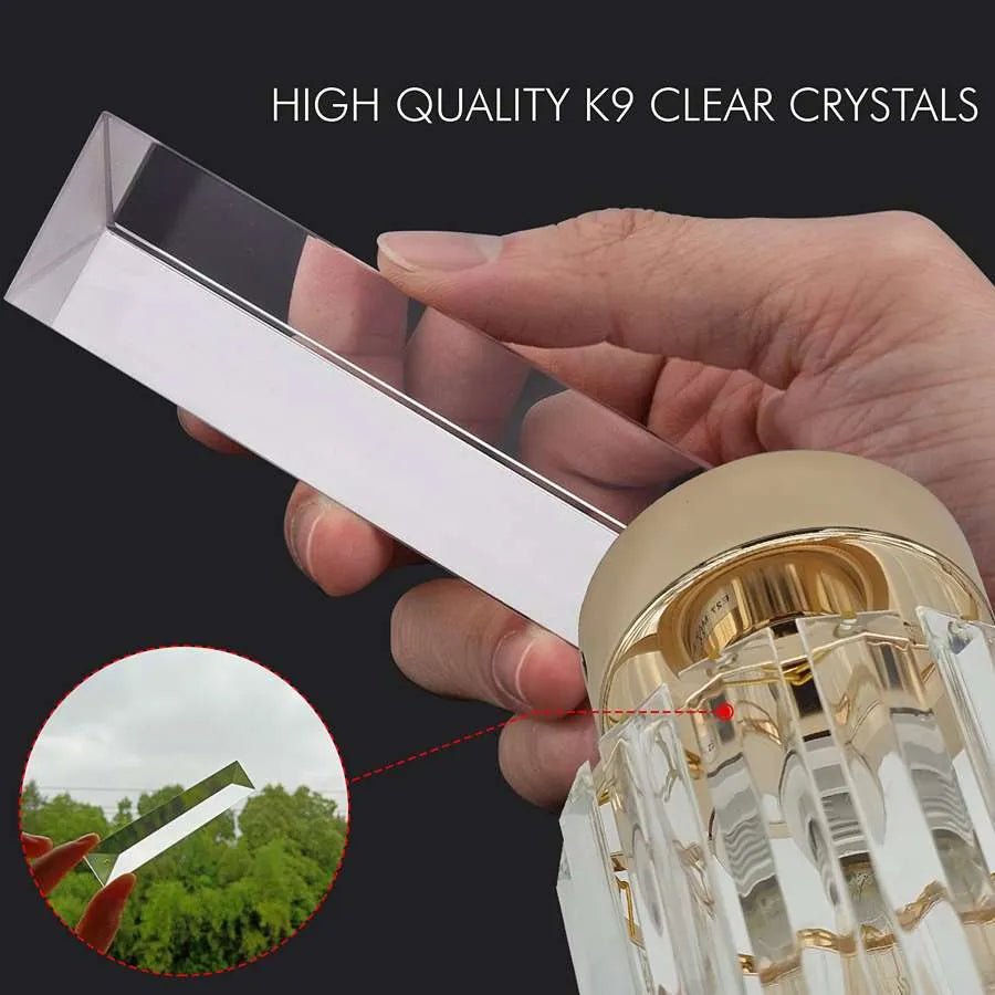 Crystal Semi Flush E27 Ceiling Light Fixture Round Fitting Chandelier Lamp~4505