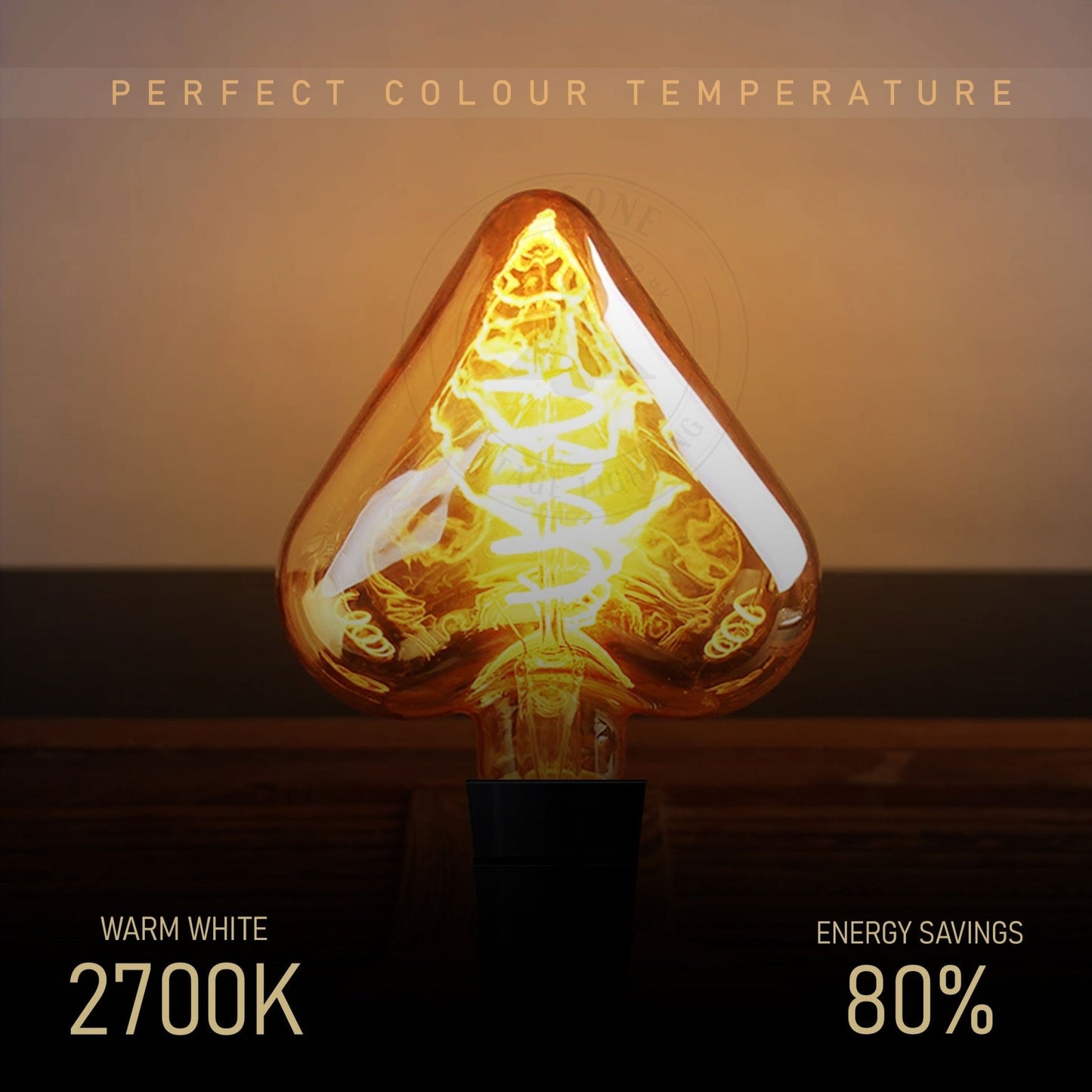 E27 Heart - Shaped 4W LED Filament Bulb ~1044