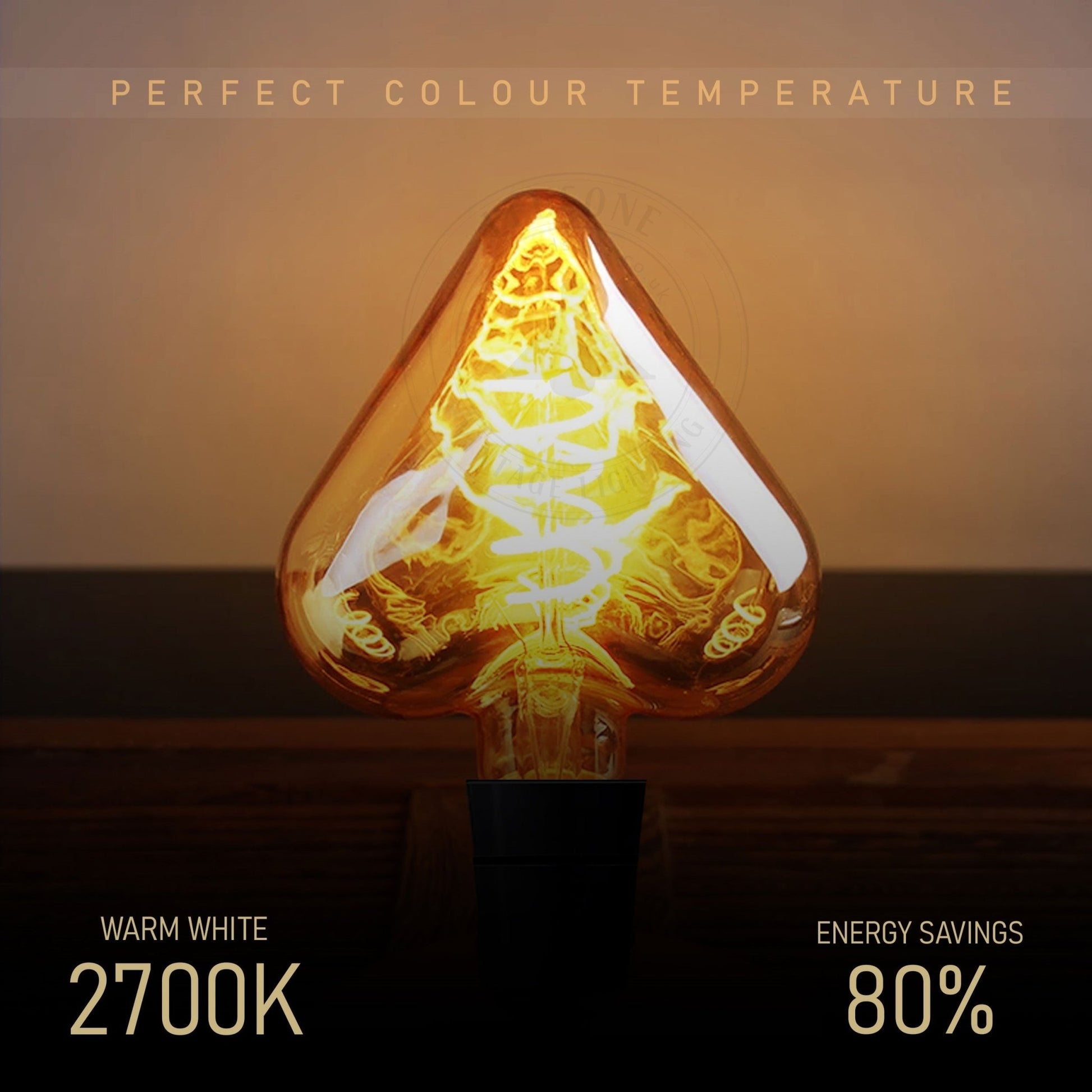 E27 Heart - Shaped 4W LED Filament Bulb ~1044