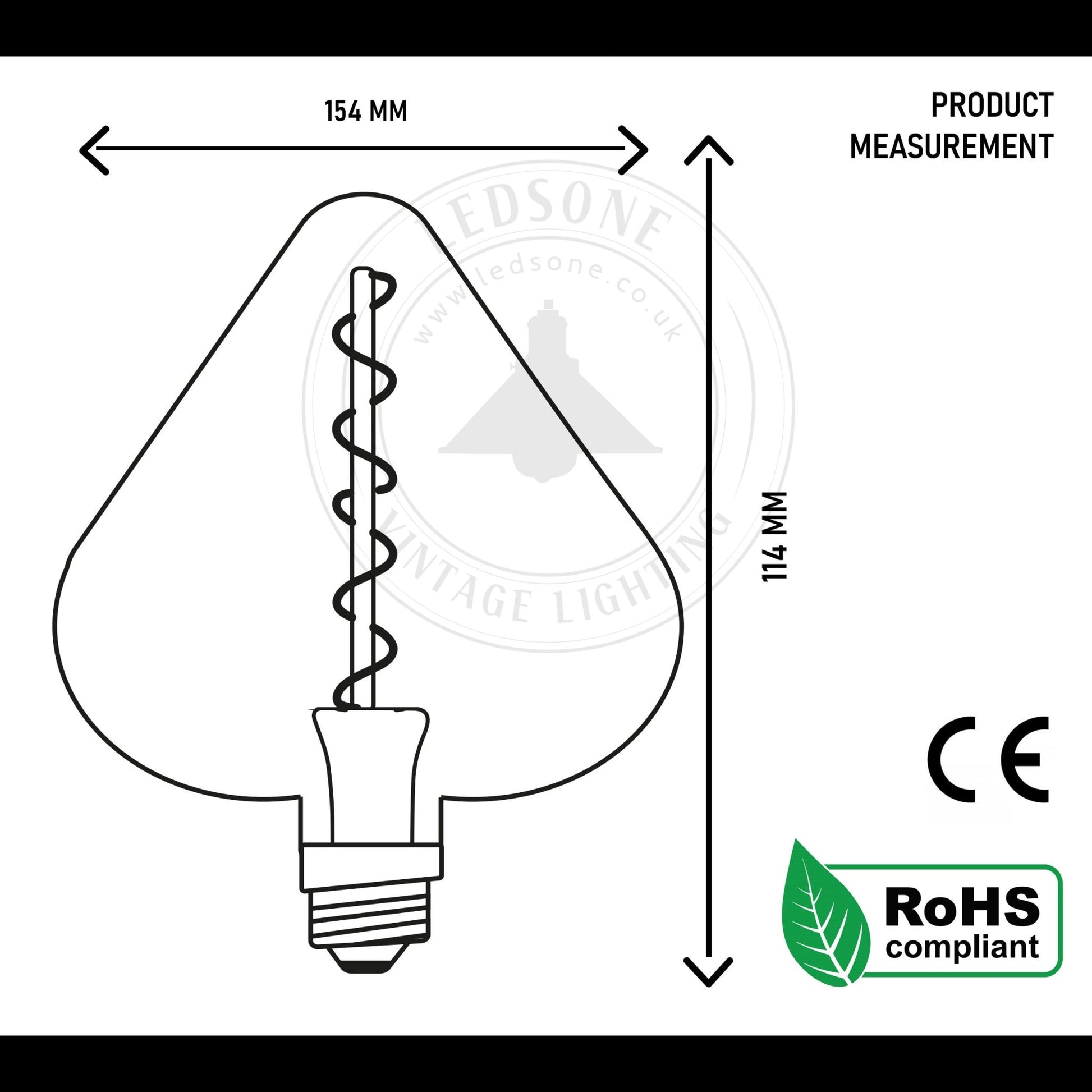 E27 Heart - Shaped 4W LED Filament Bulb ~1044