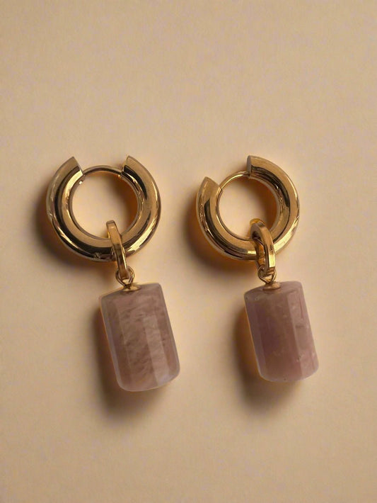 Gemstone Chubby Hoops