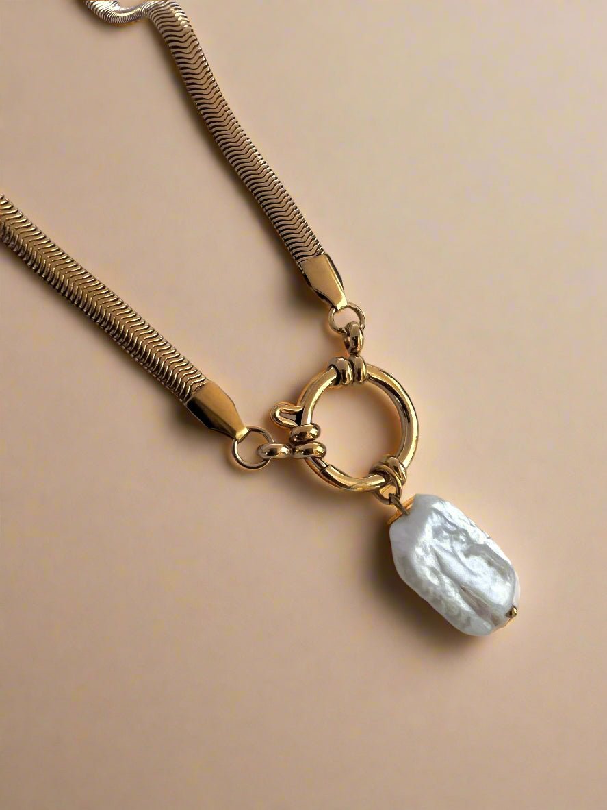 Herringbone Pearl Chain