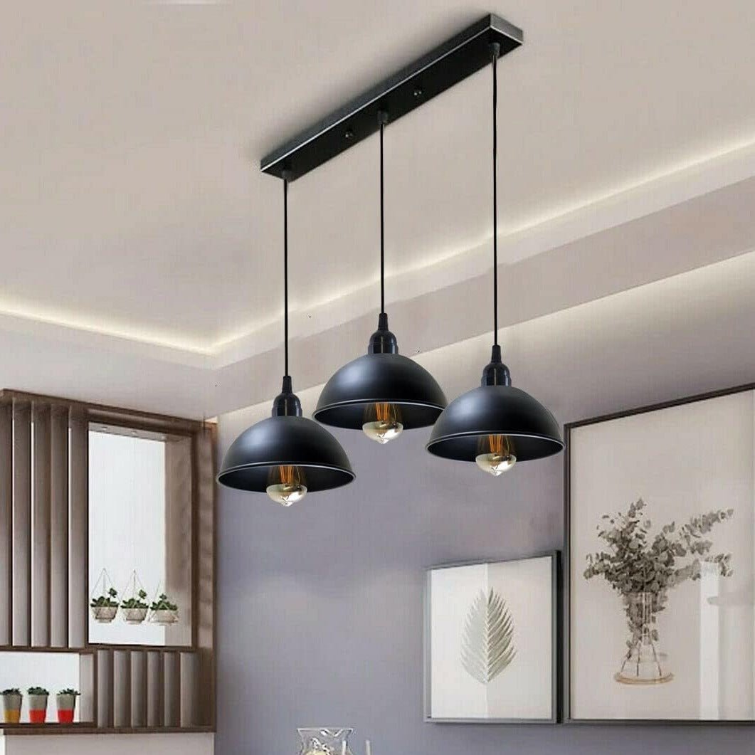 Industrial Adjustable 3 Head Black Pendant Light ~5268