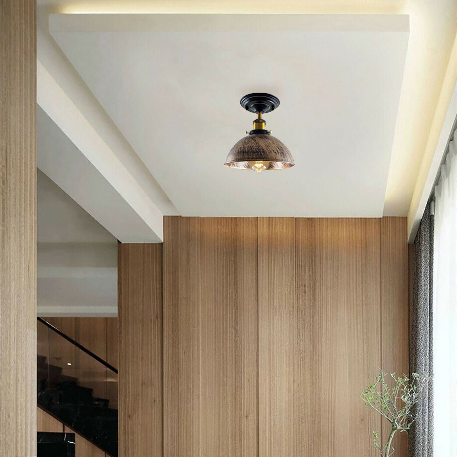 Industrial Ceiling lights Flush Mount Dome Shade~1234